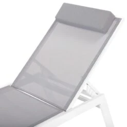 Beliani - CATANIA - Strandstoel Set Van 2 - Grijs - Polyester -Tuinproducten 9435364