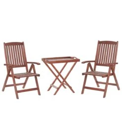 Beliani - TOSCANA - Bistroset Voor 2 - Rood - Acaciahout 16 Beliani - TOSCANA - Bistroset Voor 2 - Rood - Acaciahout -Tuinproducten 9435388