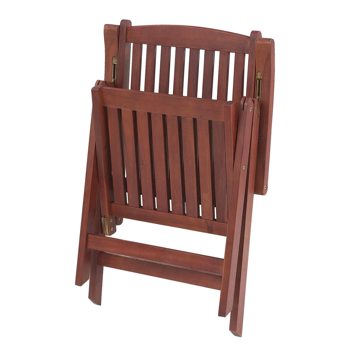 Beliani - TOSCANA - Bistroset Voor 2 - Rood - Acaciahout 11 Beliani - TOSCANA - Bistroset Voor 2 - Rood - Acaciahout - Afbeelding 9