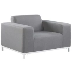 Beliani - ROVIGO - Tuinstoel Set Van 2 - Grijs - Polyester -Tuinproducten 9435482