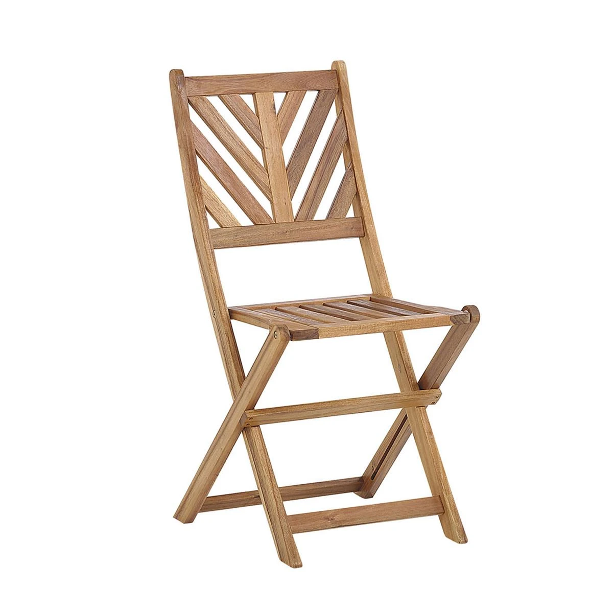 Beliani - TERNI - Bistroset Voor 2 - Lichte Houtkleur - Acaciahout 5 Beliani - TERNI - Bistroset Voor 2 - Lichte Houtkleur - Acaciahout - Afbeelding 3