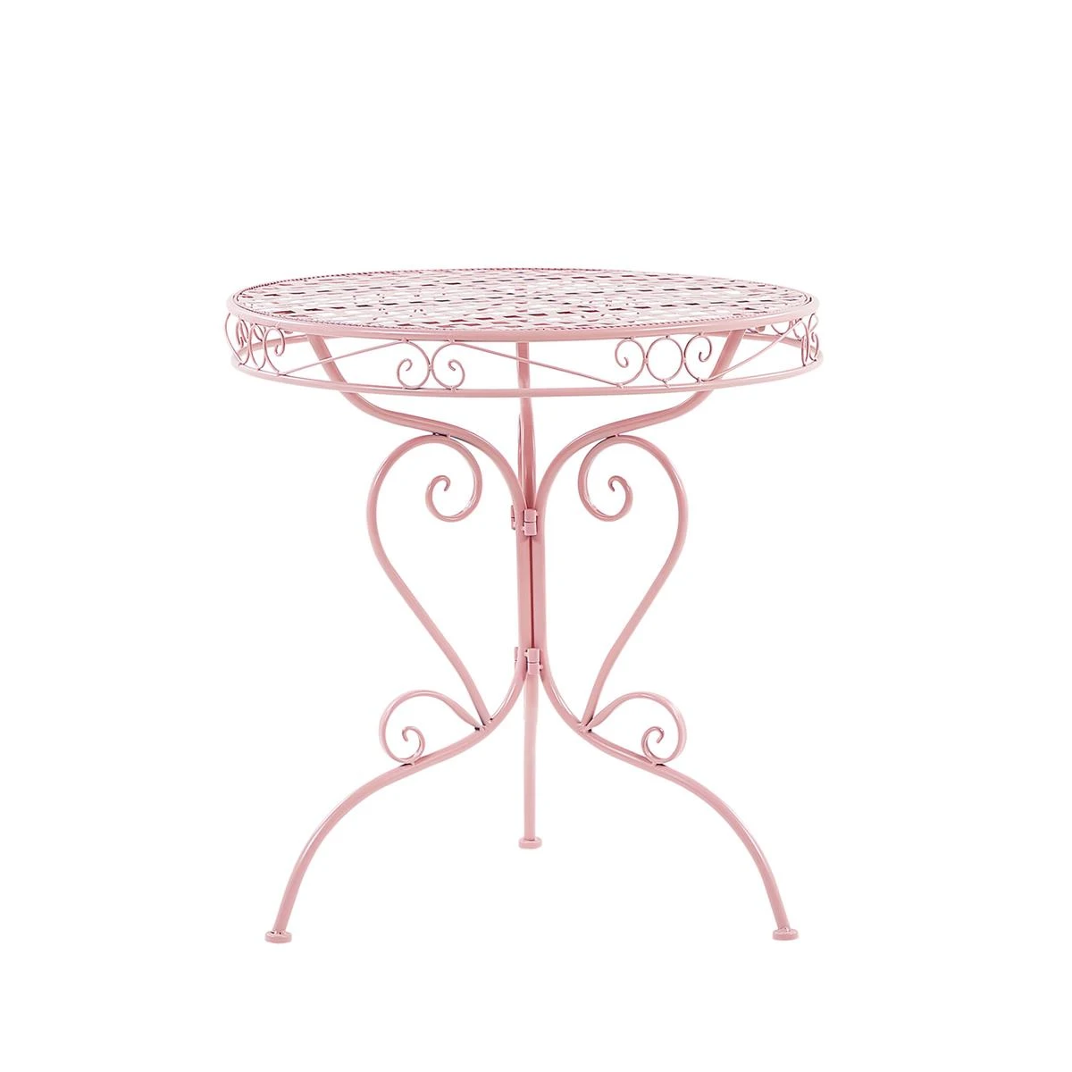 Beliani - ALBINIA - Bistroset Voor 2 - Roze - Metaal 8 Beliani - ALBINIA - Bistroset Voor 2 - Roze - Metaal - Afbeelding 6