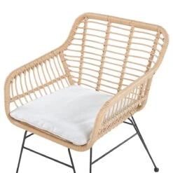 Beliani - TRESTINA - Bistroset Voor 2 - Natuurlijk - PE Rotan 19 Beliani - TRESTINA - Bistroset Voor 2 - Natuurlijk - PE Rotan -Tuinproducten 9435744