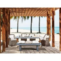 Beliani - MAROS - Tuinstoel Set Van 2 - Natuurlijk - Rotan 12 Beliani - MAROS - Tuinstoel Set Van 2 - Natuurlijk - Rotan -Tuinproducten 9436179