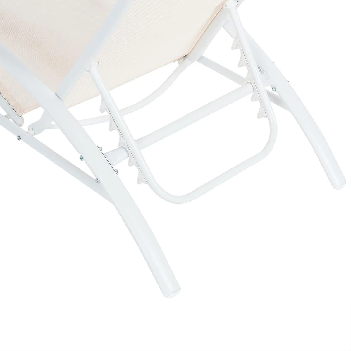 Beliani - GAETA - Zonnenbed - Beige - Staal 9 Beliani - GAETA - Zonnenbed - Beige - Staal - Afbeelding 7