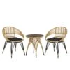 Beliani - PELLARO - Bistroset Voor 2 - Natuurlijk - PE Rotan 2 Beliani - PELLARO - Bistroset Voor 2 - Natuurlijk - PE Rotan -Tuinproducten 9437229