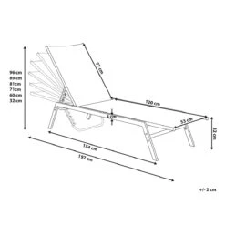 Beliani - NOLI - Strandstoel - Zwart - Staal 16 Beliani - NOLI - Strandstoel - Zwart - Staal -Tuinproducten 9437975