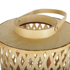 Beliani - MACTAN - Lantaarn - Naturel - 58 Cm - Bamboe -Tuinproducten 9438264