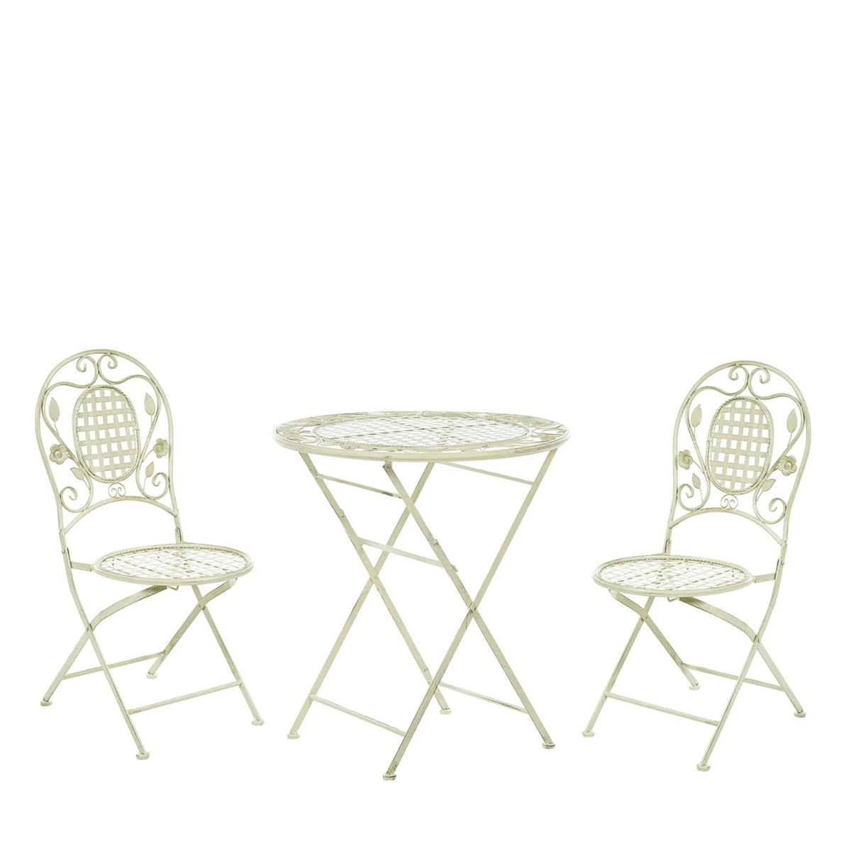 Beliani - BIVIO - Bistroset Voor 2 - Groen - IJzer 3 Beliani - BIVIO - Bistroset Voor 2 - Groen - IJzer