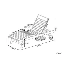 Beliani - MARLBORO | JAVA | TOSCANA - Ligstoel - Donkere Houtkleur -Tuinproducten 9438956