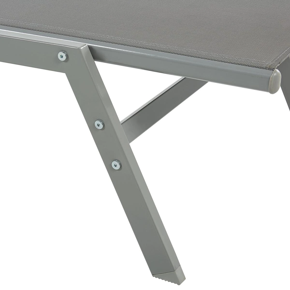 Beliani - VERNAZZA - Strandstoel - Grijs - Staal 8 Beliani - VERNAZZA - Strandstoel - Grijs - Staal - Afbeelding 6