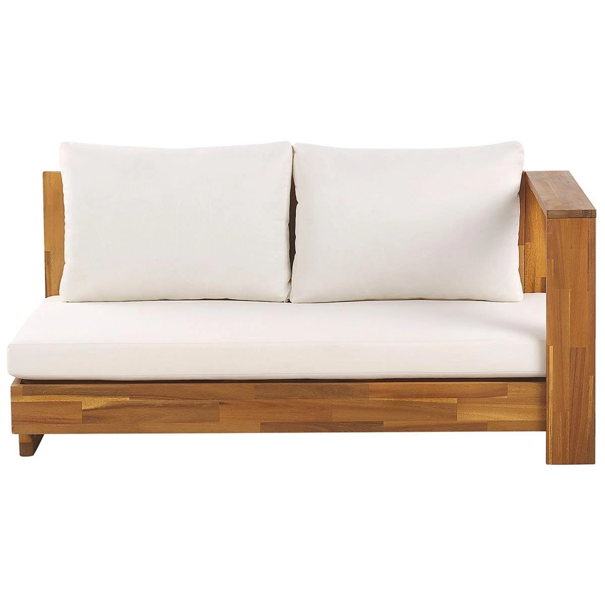 Beliani-MARETTIMO-Loungeset Voor 5-Lichte Houtkleur|Creme-Acaciahout 10 Beliani-MARETTIMO-Loungeset Voor 5-Lichte Houtkleur|Creme-Acaciahout - Afbeelding 8