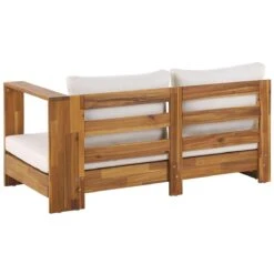 Beliani-MARETTIMO-Loungeset Voor 5-Lichte Houtkleur|Creme-Acaciahout 22 Beliani-MARETTIMO-Loungeset Voor 5-Lichte Houtkleur|Creme-Acaciahout -Tuinproducten 9441065