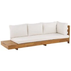 Beliani-MARETTIMO-Loungeset Voor 5-Lichte Houtkleur|Creme-Acaciahout 23 Beliani-MARETTIMO-Loungeset Voor 5-Lichte Houtkleur|Creme-Acaciahout -Tuinproducten 9441072
