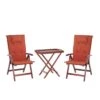 Beliani - TOSCANA - Bistroset Voor 2 - Rood - Acaciahout 2 Beliani - TOSCANA - Bistroset Voor 2 - Rood - Acaciahout -Tuinproducten 9441180