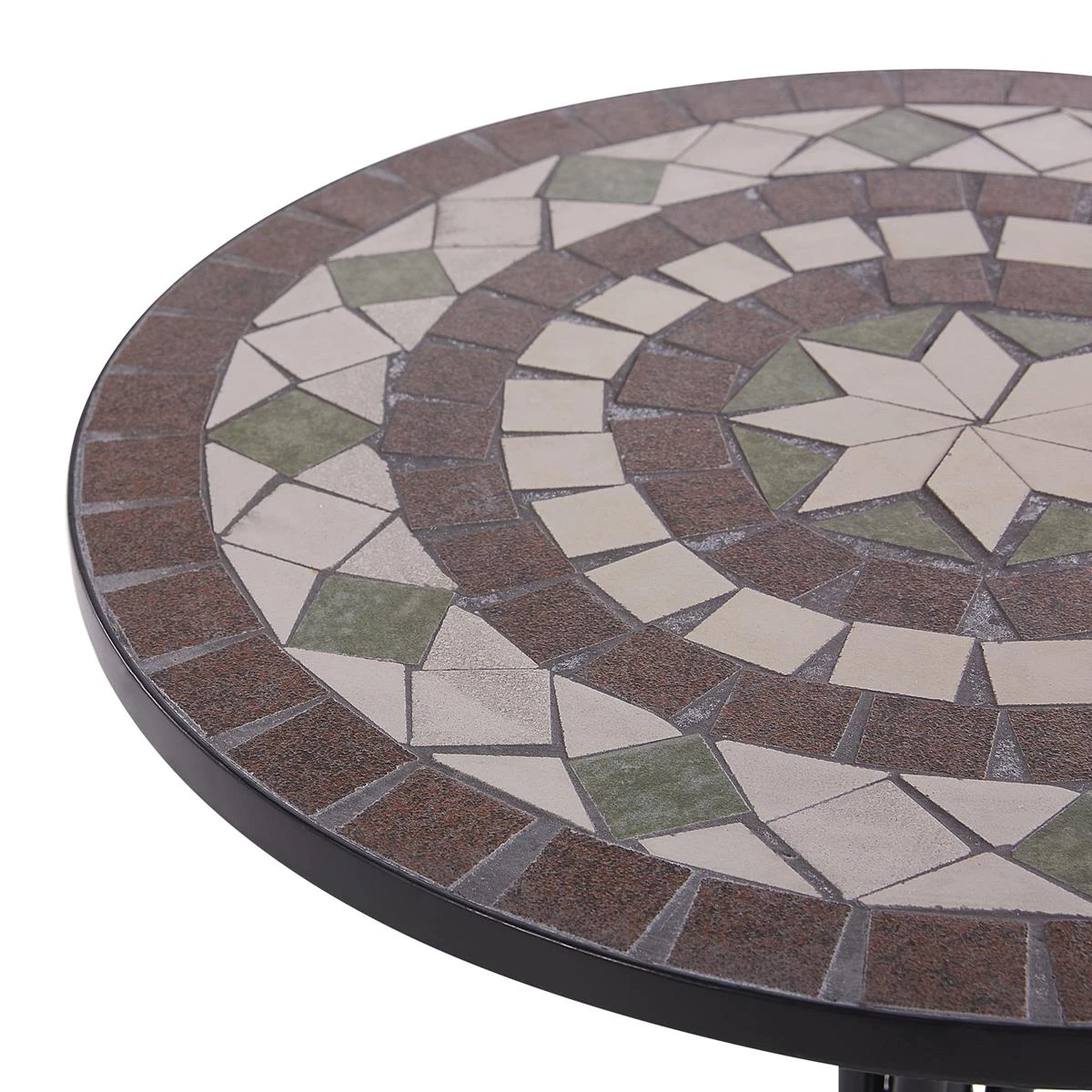 Beliani - CARIATI - Bistroset Voor 2 - Zwart - IJzer 12 Beliani - CARIATI - Bistroset Voor 2 - Zwart - IJzer - Afbeelding 10