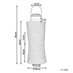 Beliani - MACTAN - Lantaarn - Naturel - 58 Cm - Bamboe -Tuinproducten 9442418