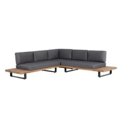 Beliani-MYKONOS-Loungeset Voor 5-Grijs-FSC® Gecertificeerd Acaciahout -Tuinproducten 9443640