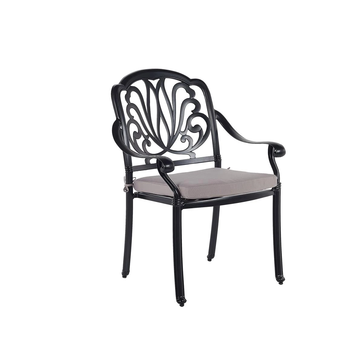 Beliani - ANCONA - Tuinset Voor 4 - Zwart - Aluminium 9 Beliani - ANCONA - Tuinset Voor 4 - Zwart - Aluminium - Afbeelding 7