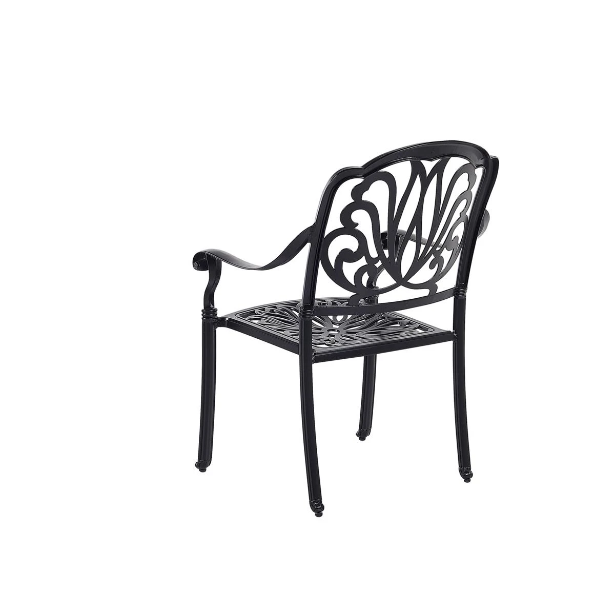 Beliani - ANCONA - Tuinset Voor 4 - Zwart - Aluminium 12 Beliani - ANCONA - Tuinset Voor 4 - Zwart - Aluminium - Afbeelding 10