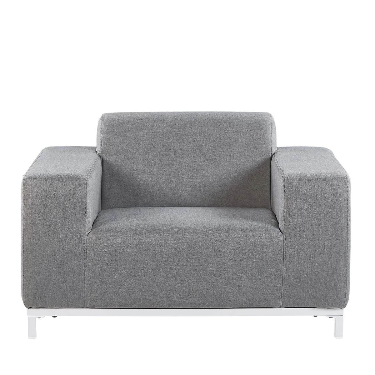 Beliani - ROVIGO - Loungeset Voor 5 - Grijs - Polyester 9 Beliani - ROVIGO - Loungeset Voor 5 - Grijs - Polyester - Afbeelding 7