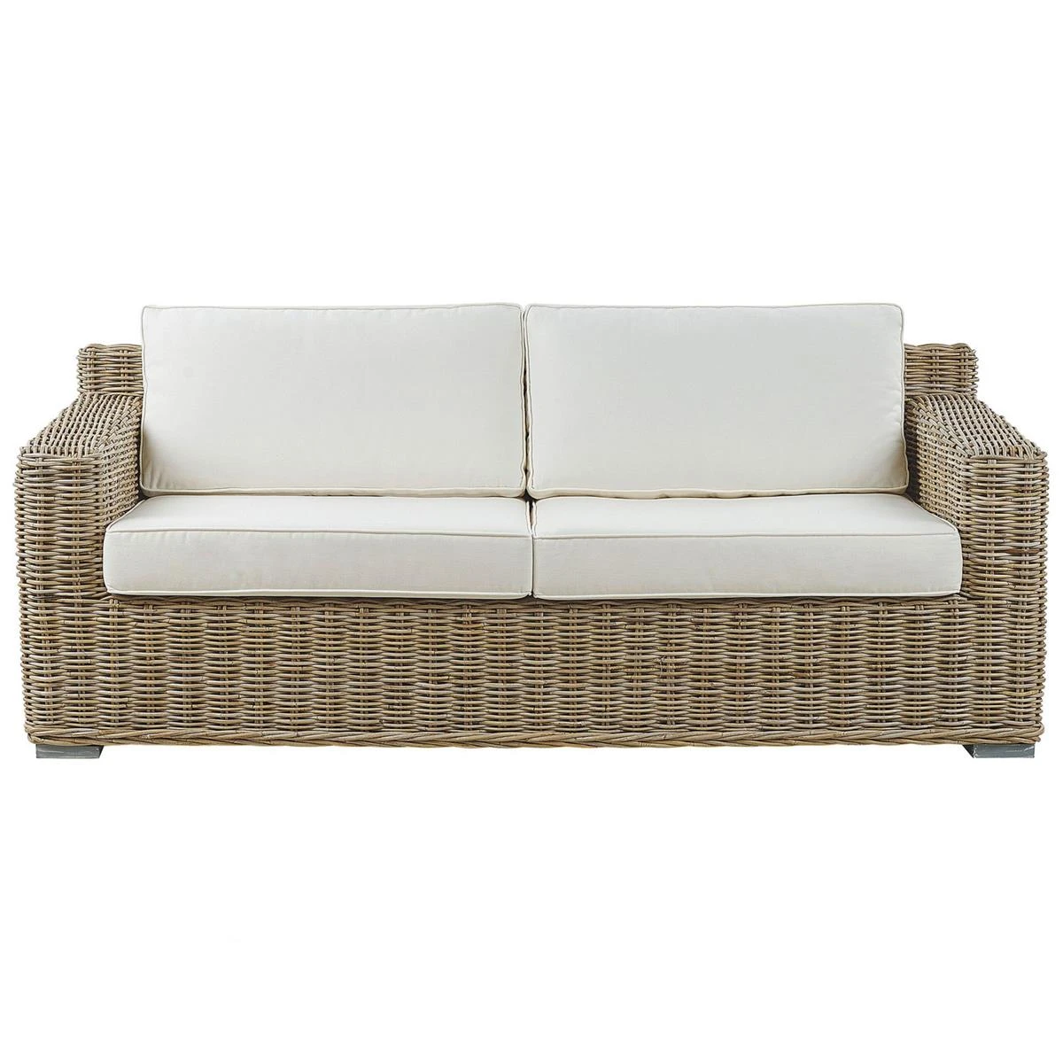 Beliani - ARDEA - Loungeset Voor 4 - Natuurlijk - Rotan 11 Beliani - ARDEA - Loungeset Voor 4 - Natuurlijk - Rotan - Afbeelding 9