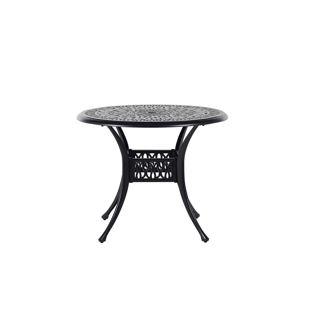 Beliani - ANCONA - Tuinset Voor 4 - Zwart - Aluminium 5 Beliani - ANCONA - Tuinset Voor 4 - Zwart - Aluminium - Afbeelding 3