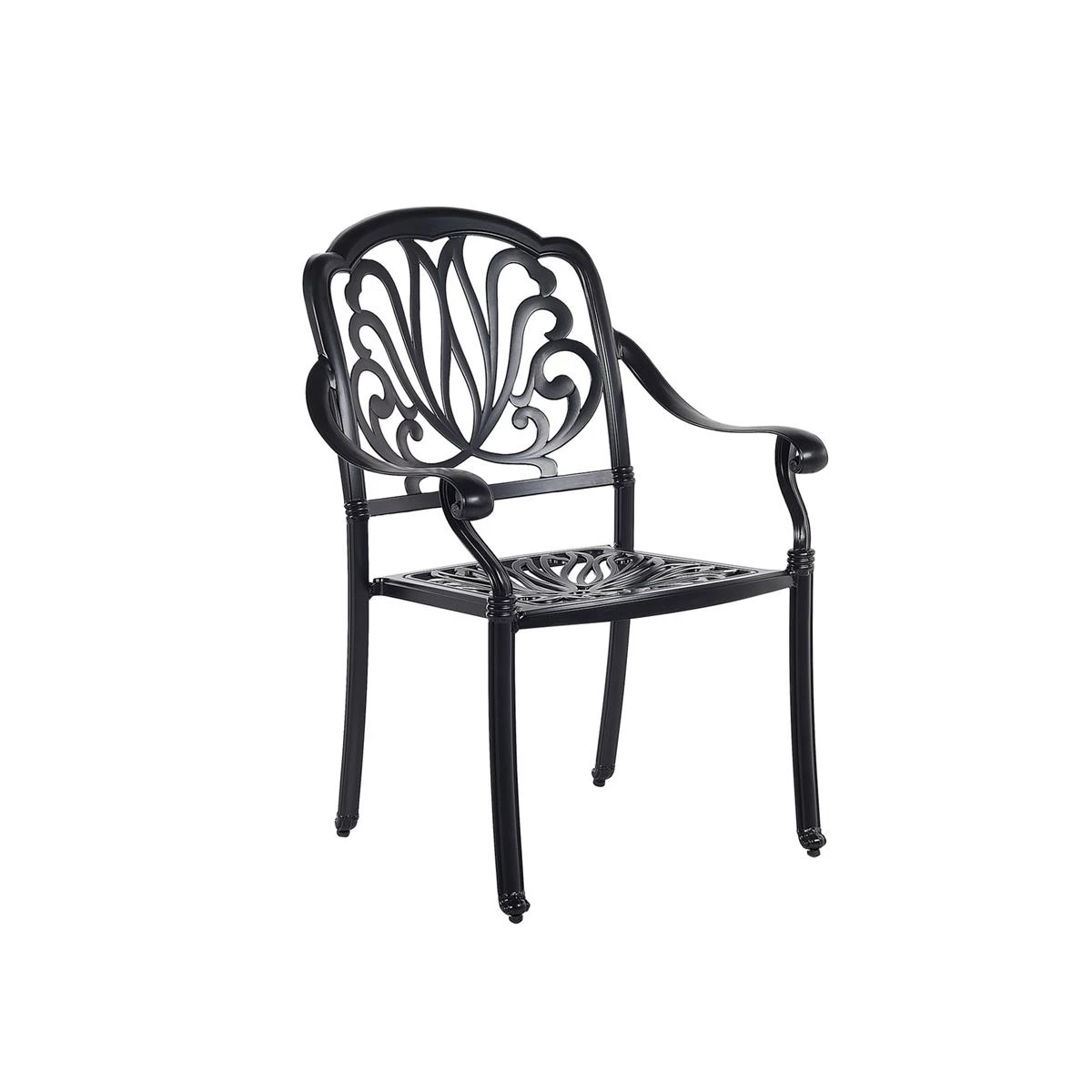 Beliani - ANCONA - Tuinset Voor 4 - Zwart - Aluminium 10 Beliani - ANCONA - Tuinset Voor 4 - Zwart - Aluminium - Afbeelding 8