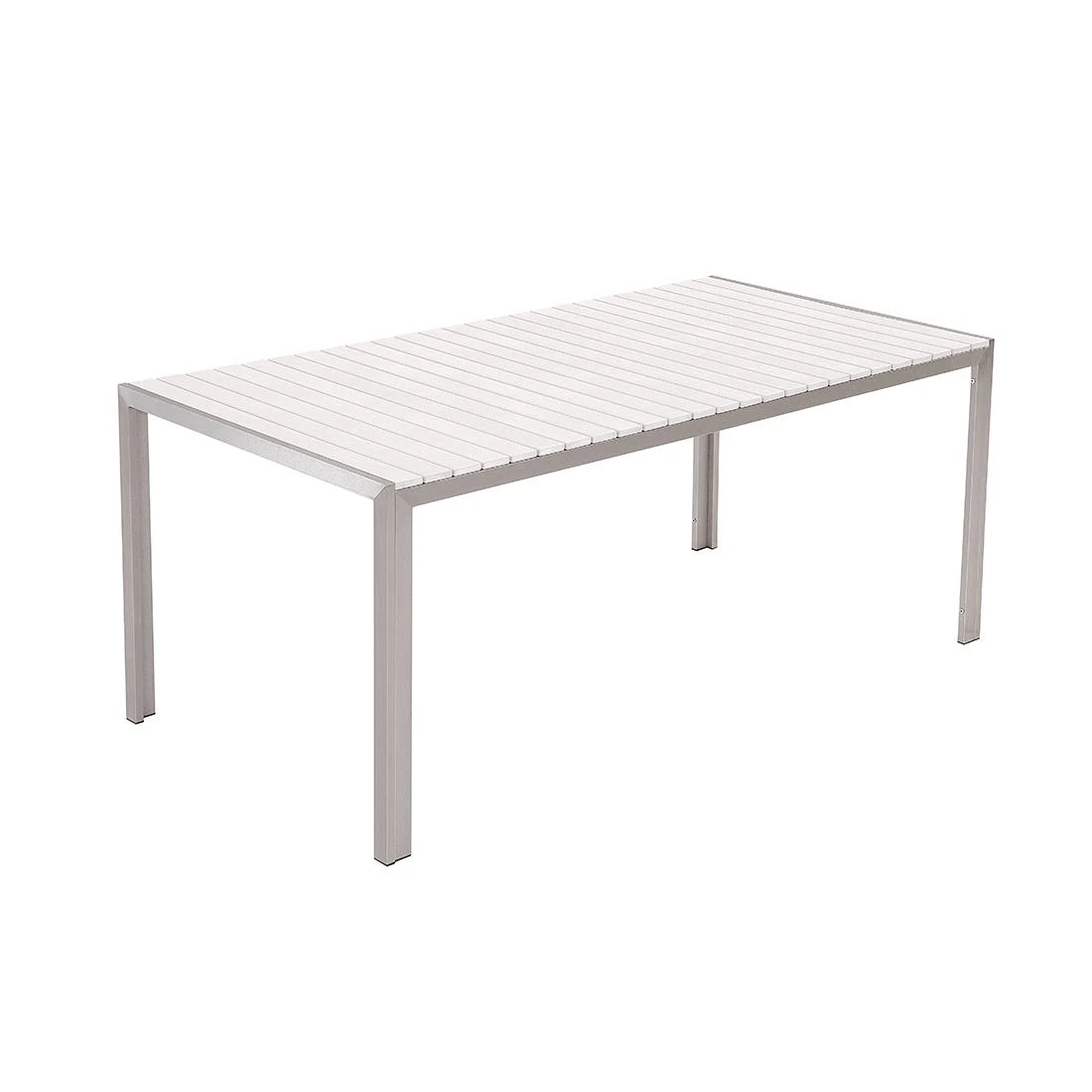 Beliani - NARDO - Tuinset Voor 6 - Wit - Kunsthout 5 Beliani - NARDO - Tuinset Voor 6 - Wit - Kunsthout - Afbeelding 3