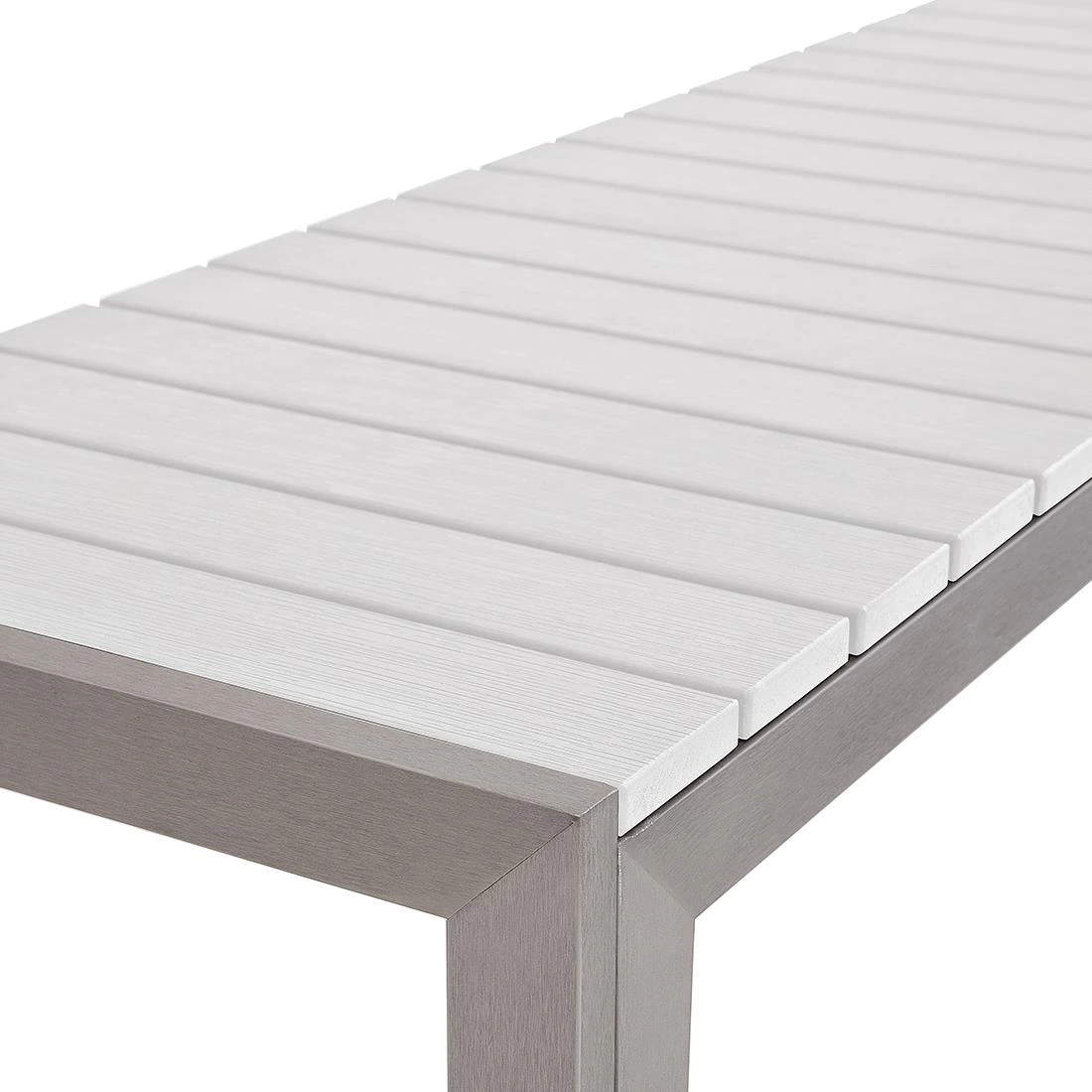 Beliani - NARDO - Tuinset Voor 6 - Wit - Kunsthout 8 Beliani - NARDO - Tuinset Voor 6 - Wit - Kunsthout - Afbeelding 6