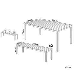 Beliani - NARDO - Tuinset Voor 6 - Wit - Kunsthout 24 Beliani - NARDO - Tuinset Voor 6 - Wit - Kunsthout -Tuinproducten 9445523