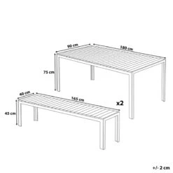 Beliani - NARDO - Tuinset Voor 6 - Wit - Kunsthout 25 Beliani - NARDO - Tuinset Voor 6 - Wit - Kunsthout -Tuinproducten 9445525