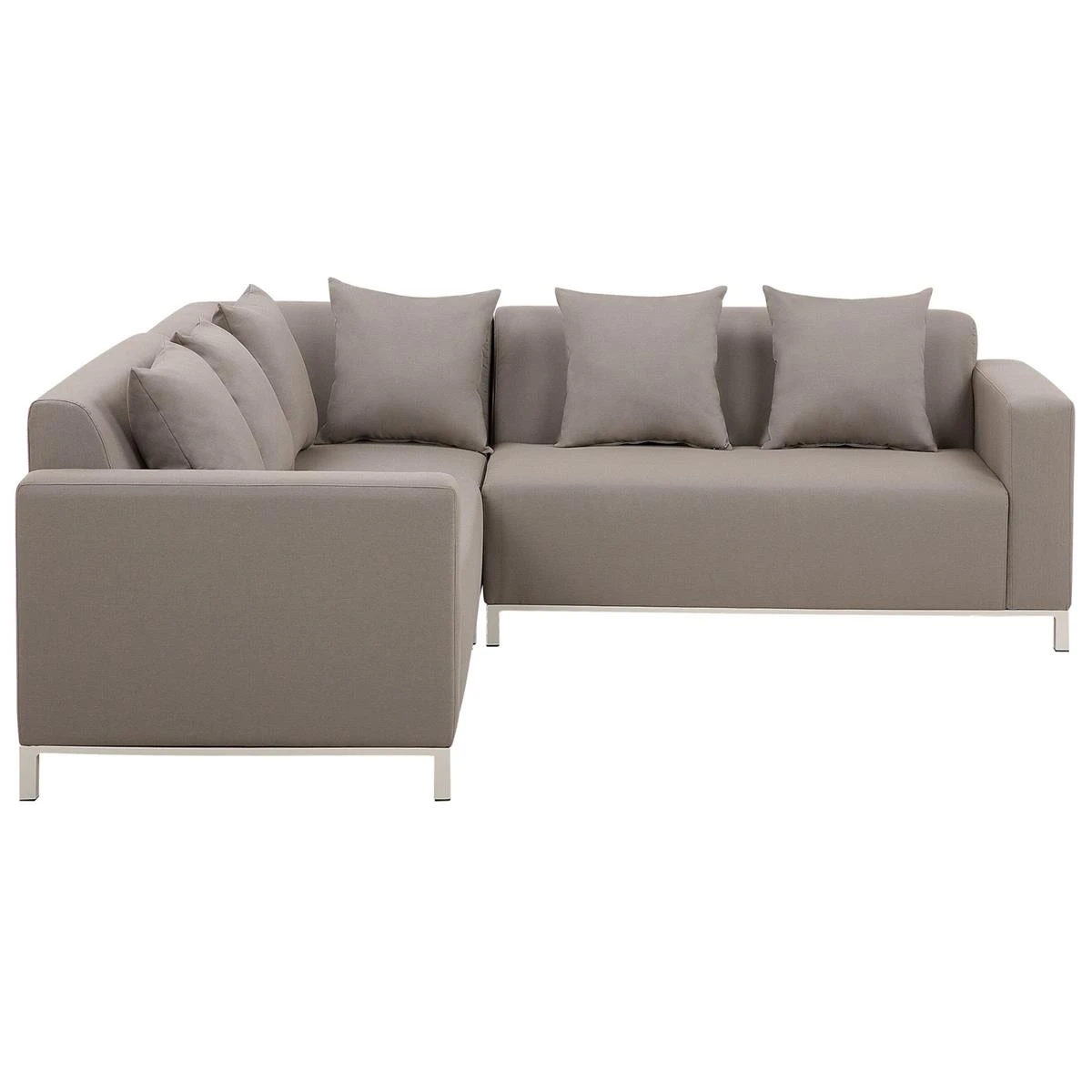 Beliani - BELIZE - Loungeset Voor 5 - Beige - Polyester 9 Beliani - BELIZE - Loungeset Voor 5 - Beige - Polyester - Afbeelding 7