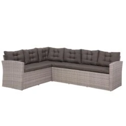 Beliani - VITERBO - Loungeset Voor 8 - Grijs - PE Rotan -Tuinproducten 9446099