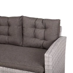 Beliani - VITERBO - Loungeset Voor 8 - Grijs - PE Rotan -Tuinproducten 9446102