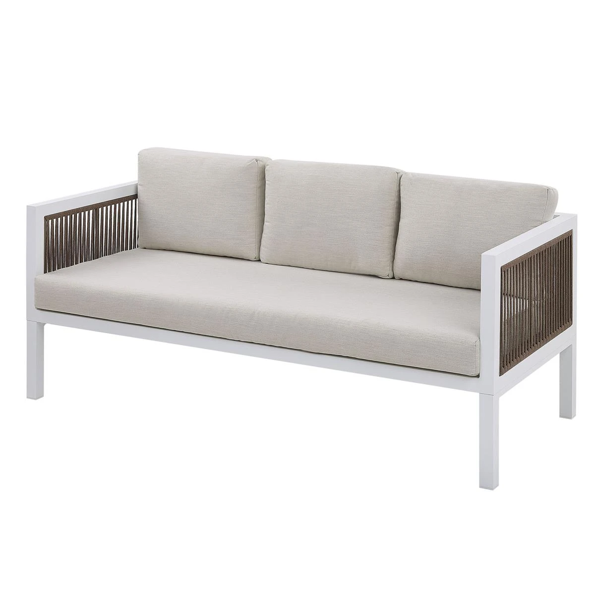 Beliani - BORELLO - Loungeset Voor 5 - Wit - Aluminium 9 Beliani - BORELLO - Loungeset Voor 5 - Wit - Aluminium - Afbeelding 7