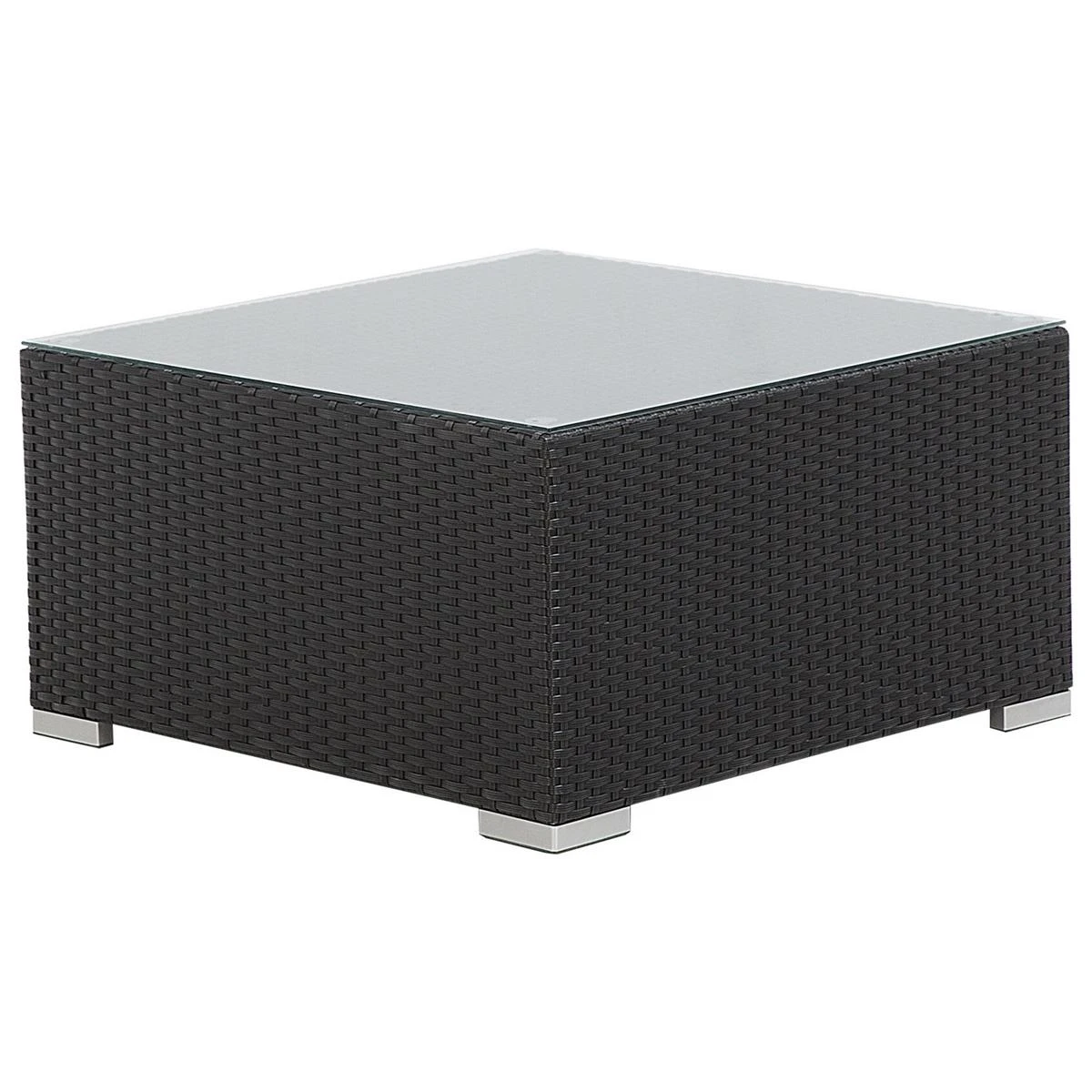 Beliani - SANO - Loungeset Voor 4 - Zwart - PE Rotan 9 Beliani - SANO - Loungeset Voor 4 - Zwart - PE Rotan - Afbeelding 7