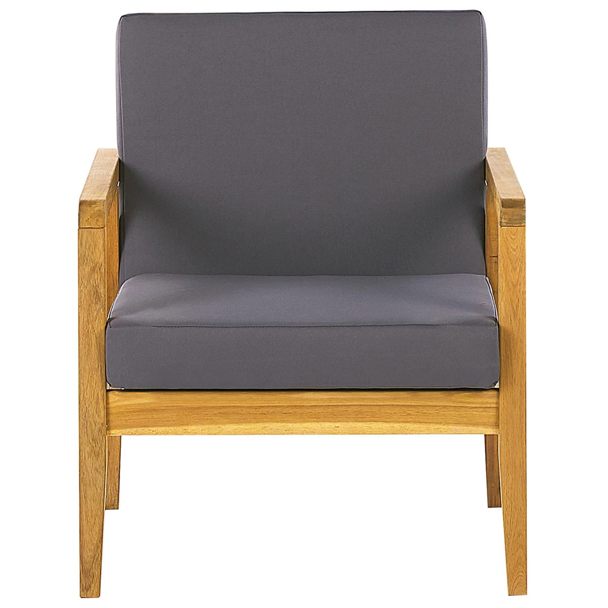 Beliani - PALLANO - Loungeset - Lichte Houtkleur - Acaciahout 8 Beliani - PALLANO - Loungeset - Lichte Houtkleur - Acaciahout - Afbeelding 6