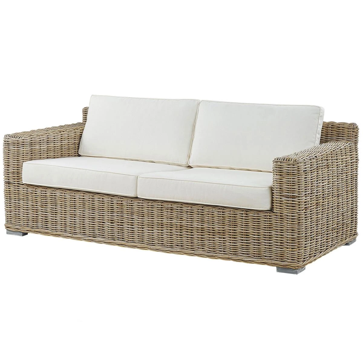 Beliani - ARDEA - Loungeset Voor 4 - Natuurlijk - Rotan 12 Beliani - ARDEA - Loungeset Voor 4 - Natuurlijk - Rotan - Afbeelding 10