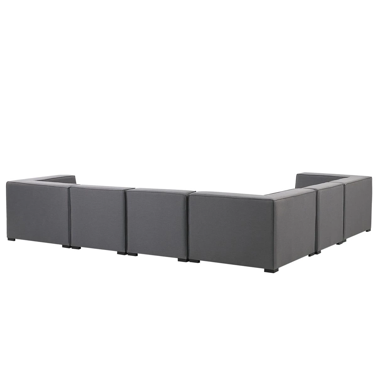 Beliani - AREZZO - Loungeset Voor 7 Rechtszijdig - Grijs - Polyester 8 Beliani - AREZZO - Loungeset Voor 7 Rechtszijdig - Grijs - Polyester - Afbeelding 6