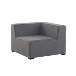 Beliani - AREZZO - Loungeset Voor 7 Rechtszijdig - Grijs - Polyester 18 Beliani - AREZZO - Loungeset Voor 7 Rechtszijdig - Grijs - Polyester -Tuinproducten 9447675