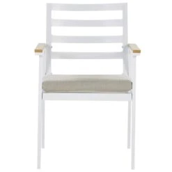 Beliani - CAVOLI - Tuinset Voor 4 - Wit|Beige - Aluminium 15 Beliani - CAVOLI - Tuinset Voor 4 - Wit|Beige - Aluminium -Tuinproducten 9448555