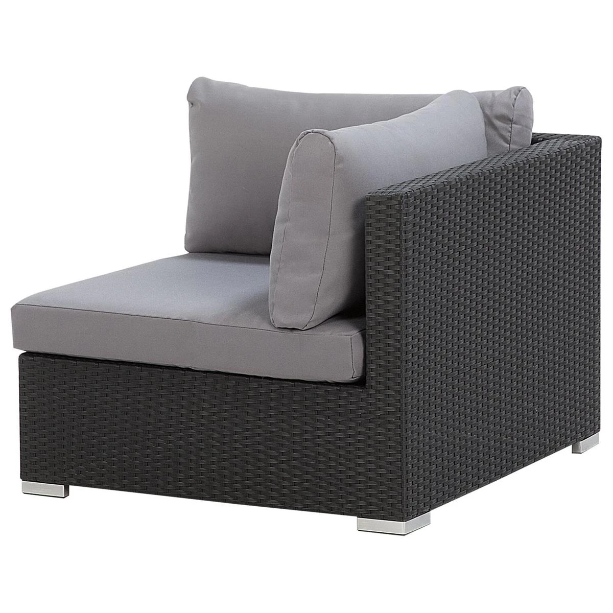 Beliani - SANO - Loungeset Voor 4 - Zwart - PE Rotan 6 Beliani - SANO - Loungeset Voor 4 - Zwart - PE Rotan - Afbeelding 4