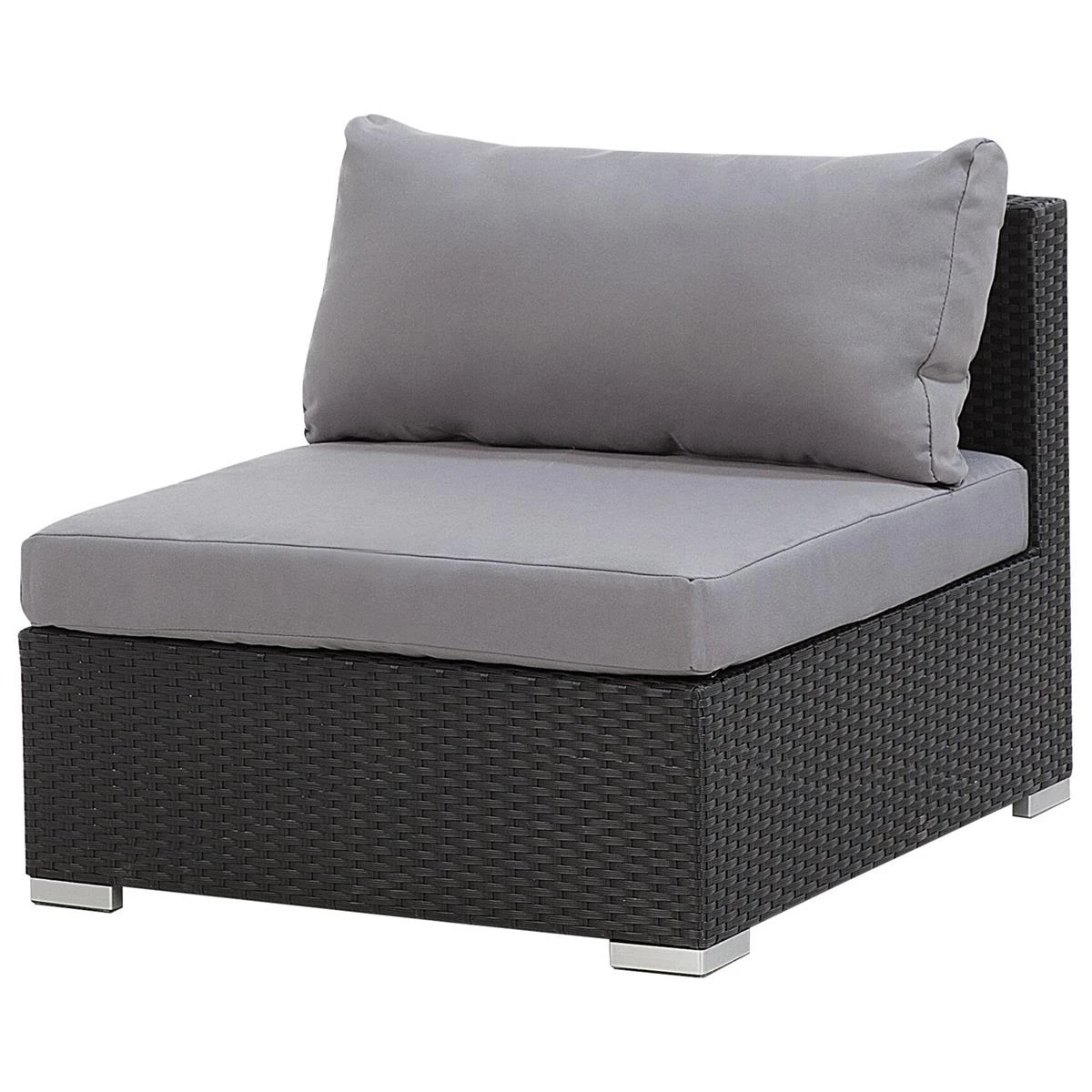 Beliani - SANO - Loungeset Voor 4 - Zwart - PE Rotan 7 Beliani - SANO - Loungeset Voor 4 - Zwart - PE Rotan - Afbeelding 5