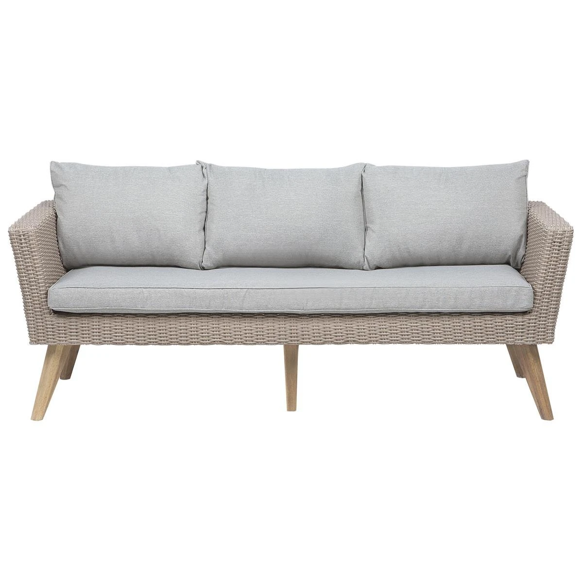 Beliani - VITTORIA - Loungeset Voor 5 - Natuurlijk - PE Rotan 6 Beliani - VITTORIA - Loungeset Voor 5 - Natuurlijk - PE Rotan - Afbeelding 4