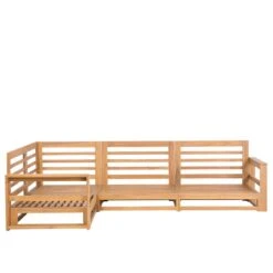 Beliani-TIMOR-Loungeset Voor 4-Lichte Houtkleur-FSC® Acaciahout 23 Beliani-TIMOR-Loungeset Voor 4-Lichte Houtkleur-FSC® Acaciahout -Tuinproducten 9449222