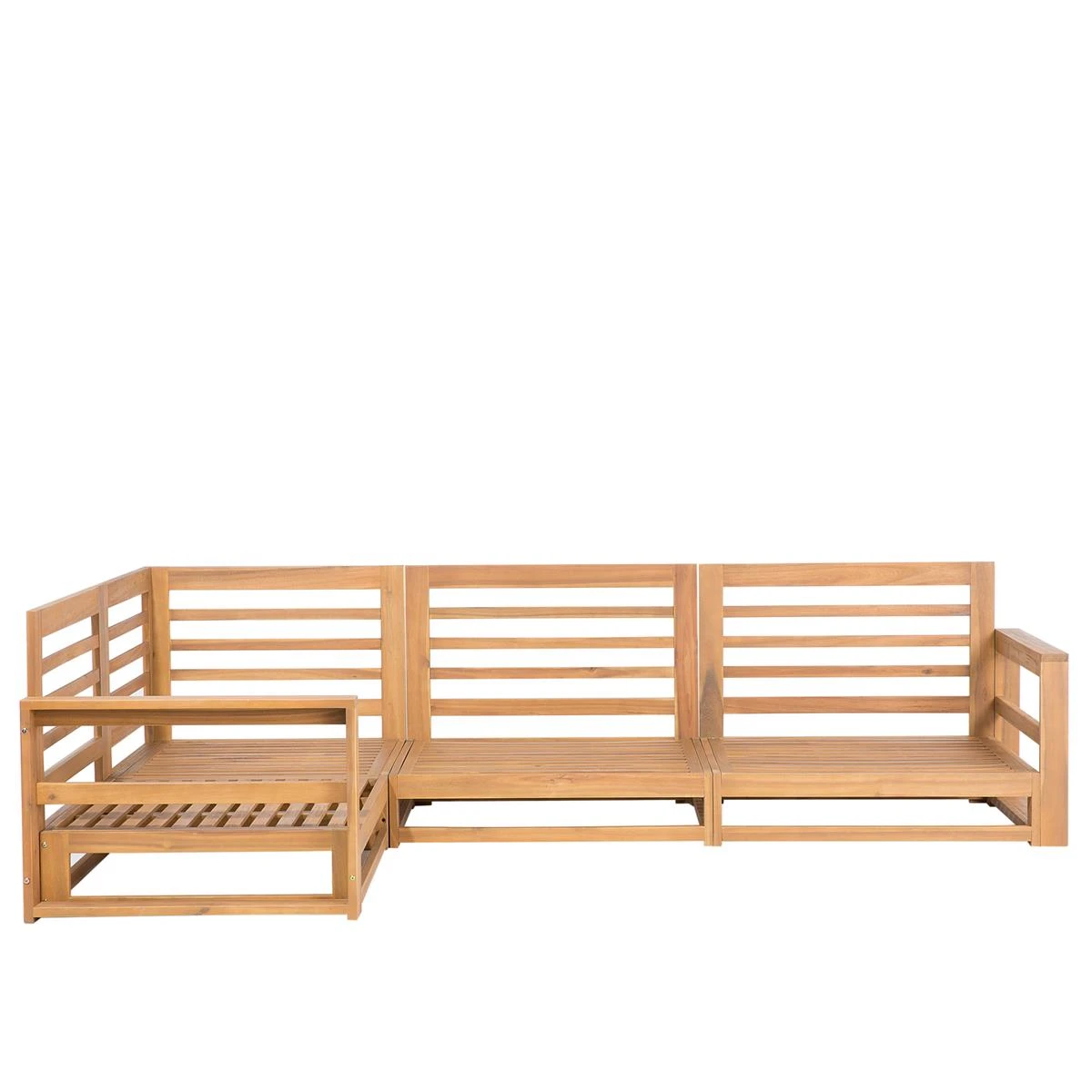 Beliani-TIMOR-Loungeset Voor 4-Lichte Houtkleur-FSC® Acaciahout 12 Beliani-TIMOR-Loungeset Voor 4-Lichte Houtkleur-FSC® Acaciahout - Afbeelding 10