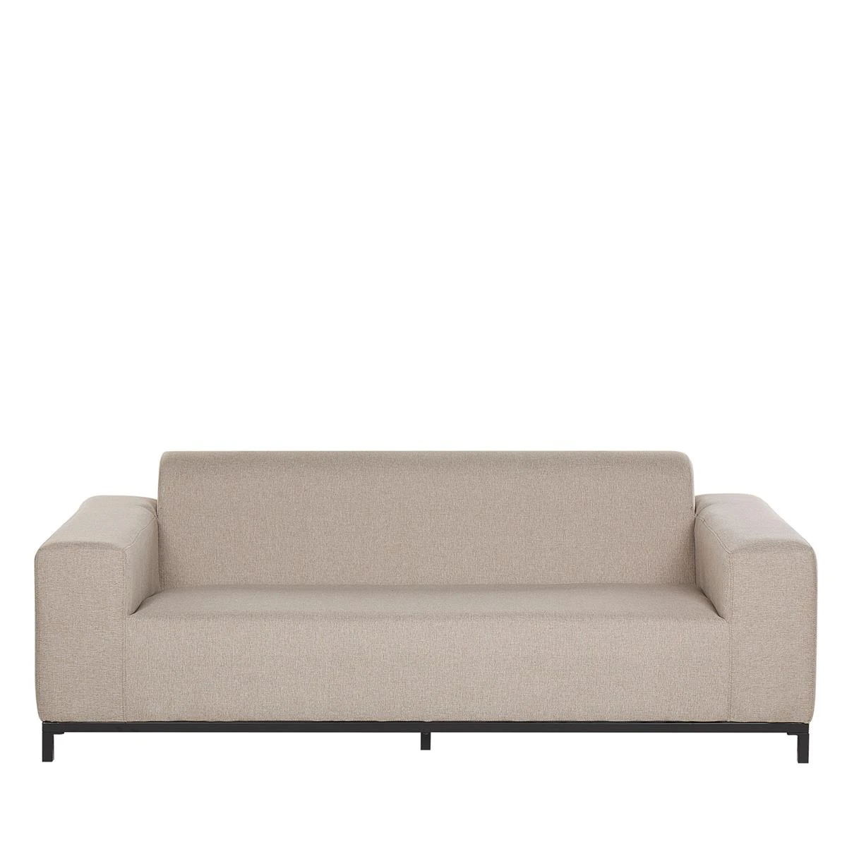 Beliani - ROVIGO - Loungeset Voor 5 - Beige|Zwart - Polyester 7 Beliani - ROVIGO - Loungeset Voor 5 - Beige|Zwart - Polyester - Afbeelding 5