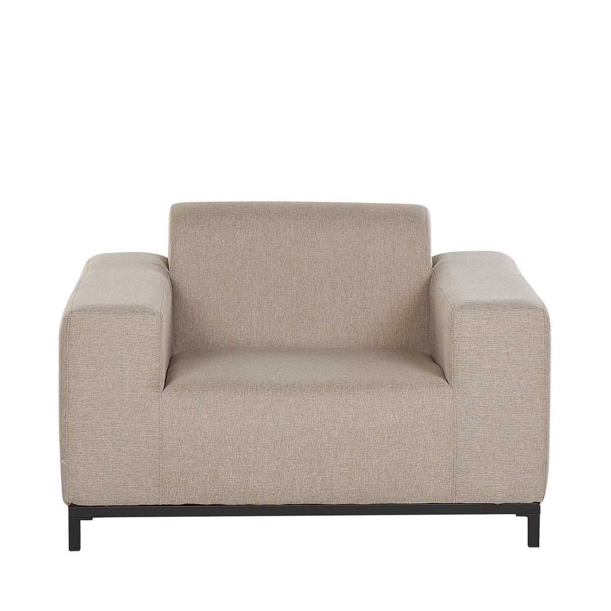 Beliani - ROVIGO - Loungeset Voor 5 - Beige|Zwart - Polyester 10 Beliani - ROVIGO - Loungeset Voor 5 - Beige|Zwart - Polyester - Afbeelding 8