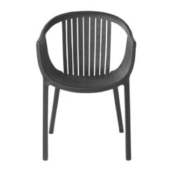 Beliani-NAPOLI -Tuinstoel Set Van 4-Zwart-Synthetisch Materiaal -Tuinproducten 9449324